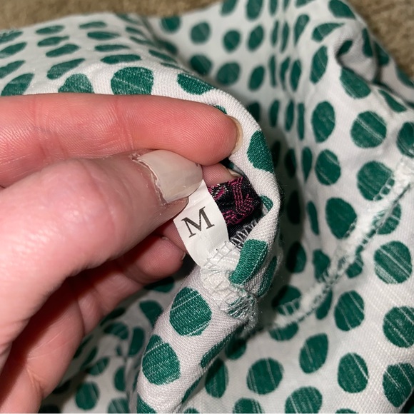 Vintage white green retro 50s polka dot fitted pinup style pencil dress medium - Picture 12 of 12